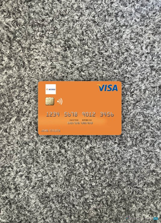 Download Guinea Access Bank Guinée visa debit card photolook front Photoshop template